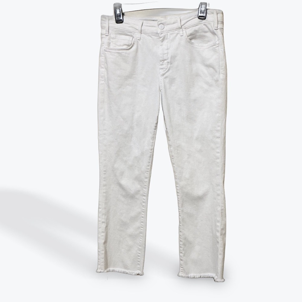 Women's White Slim Straight Jeans